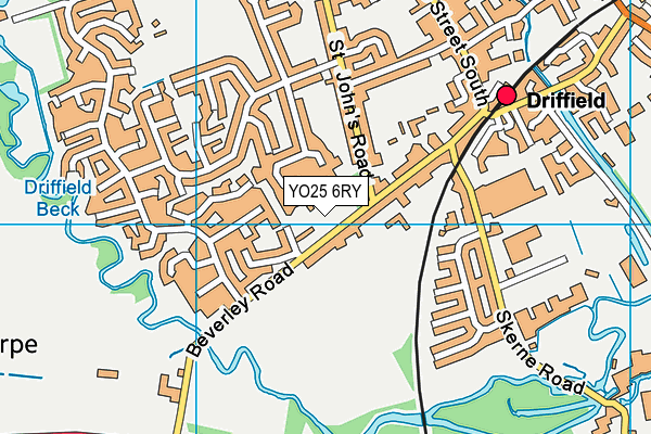 YO25 6RY map - OS VectorMap District (Ordnance Survey)