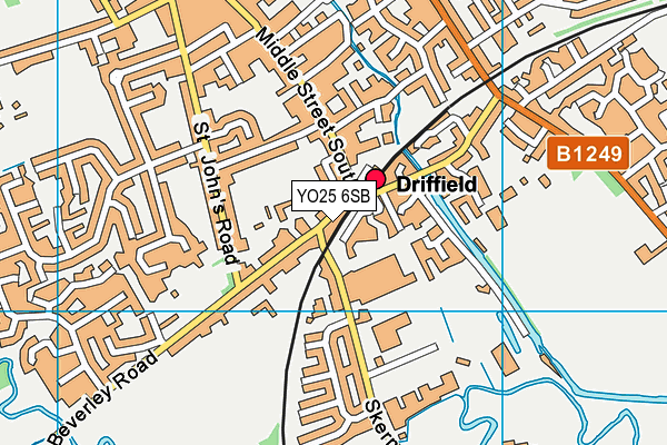 YO25 6SB map - OS VectorMap District (Ordnance Survey)