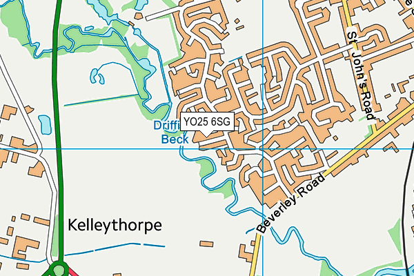 YO25 6SG map - OS VectorMap District (Ordnance Survey)