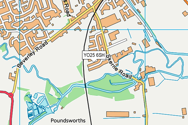 YO25 6SH map - OS VectorMap District (Ordnance Survey)