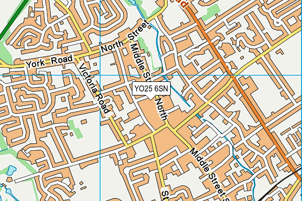 YO25 6SN map - OS VectorMap District (Ordnance Survey)