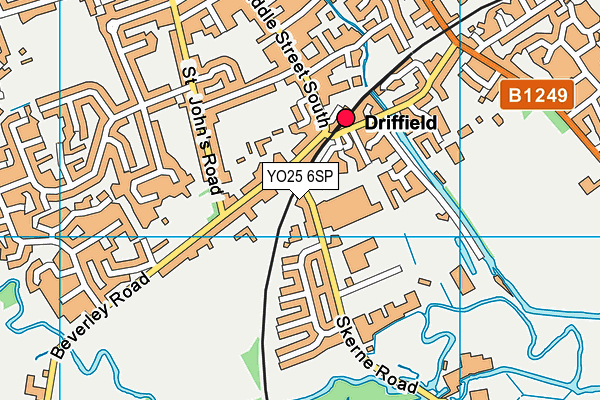 YO25 6SP map - OS VectorMap District (Ordnance Survey)