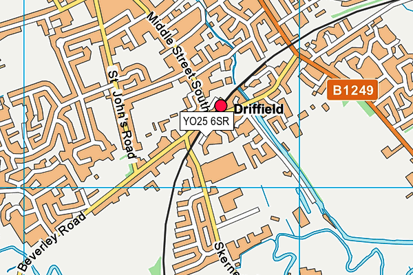 YO25 6SR map - OS VectorMap District (Ordnance Survey)