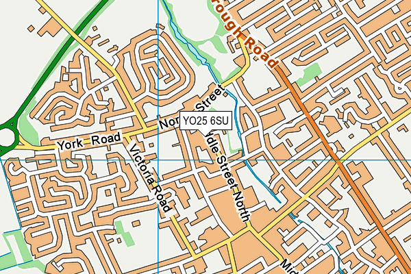 YO25 6SU map - OS VectorMap District (Ordnance Survey)
