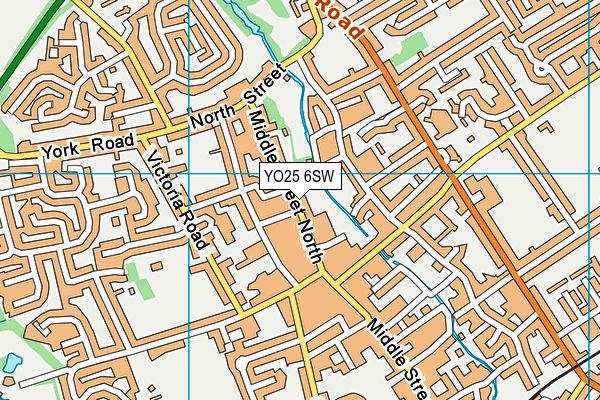 YO25 6SW map - OS VectorMap District (Ordnance Survey)