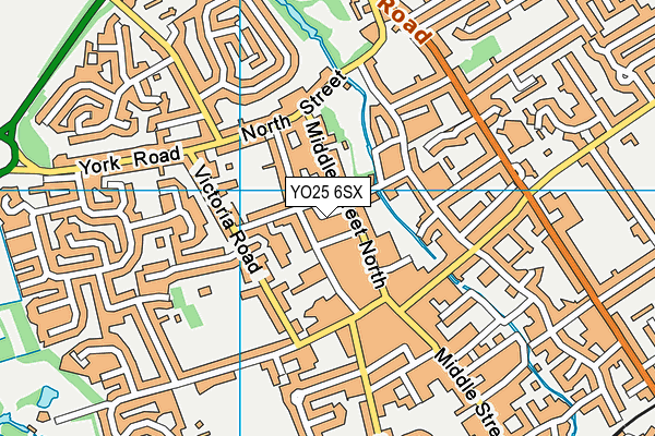 YO25 6SX map - OS VectorMap District (Ordnance Survey)