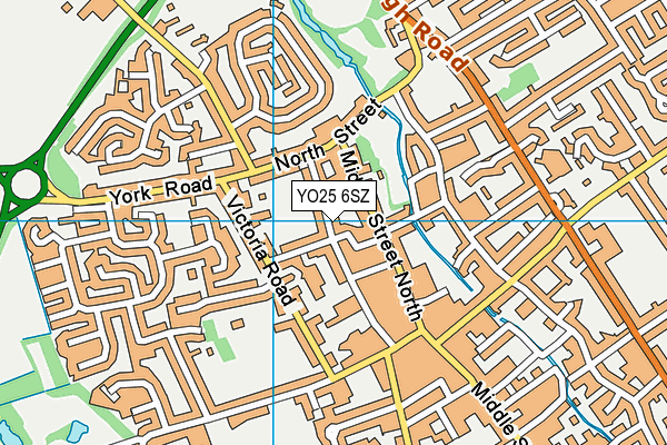 YO25 6SZ map - OS VectorMap District (Ordnance Survey)