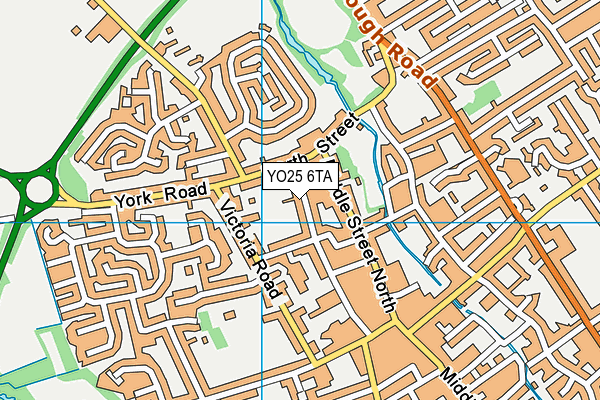 YO25 6TA map - OS VectorMap District (Ordnance Survey)