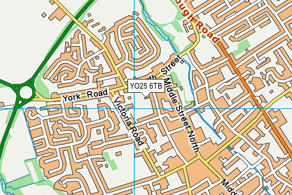 YO25 6TB map - OS VectorMap District (Ordnance Survey)