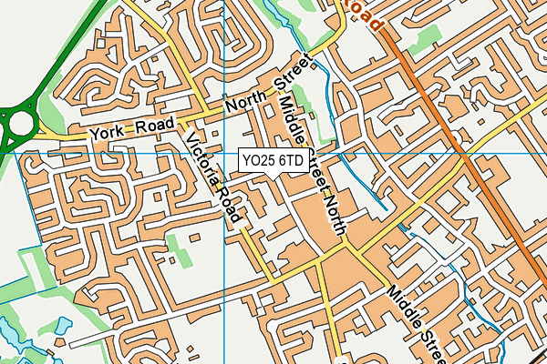 YO25 6TD map - OS VectorMap District (Ordnance Survey)