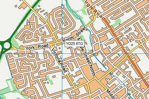 YO25 6TG map - OS VectorMap District (Ordnance Survey)