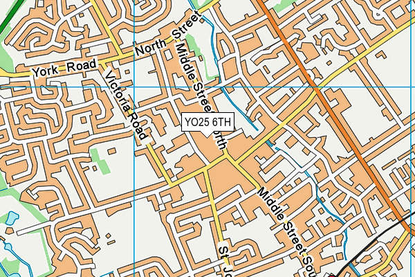 YO25 6TH map - OS VectorMap District (Ordnance Survey)