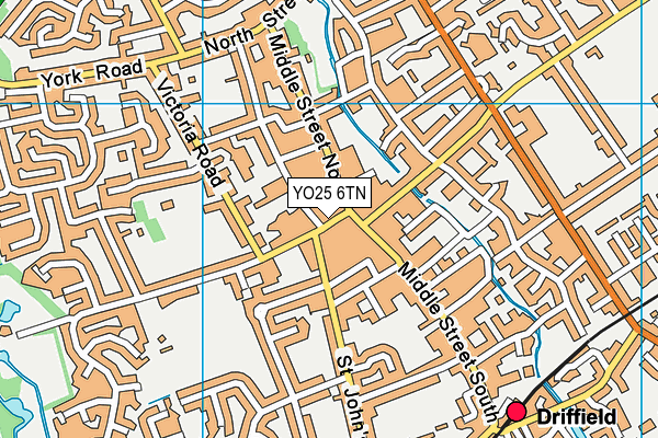 YO25 6TN map - OS VectorMap District (Ordnance Survey)