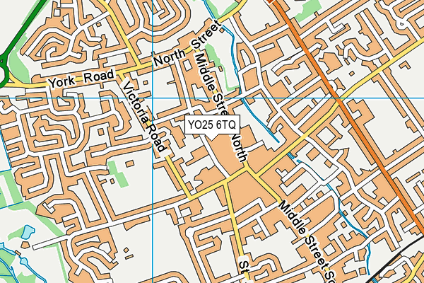 YO25 6TQ map - OS VectorMap District (Ordnance Survey)