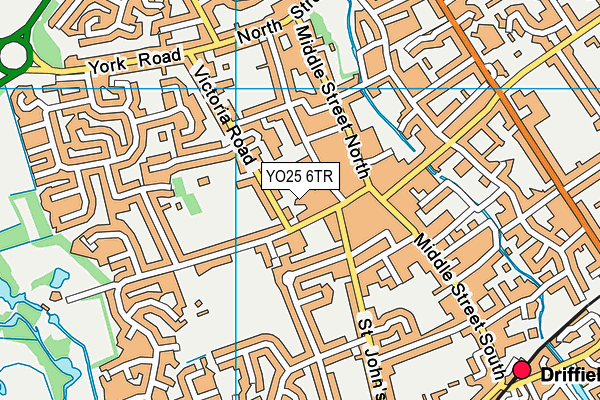 YO25 6TR map - OS VectorMap District (Ordnance Survey)