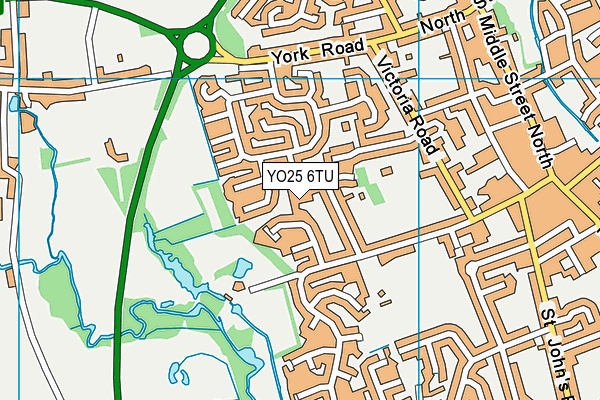 YO25 6TU map - OS VectorMap District (Ordnance Survey)