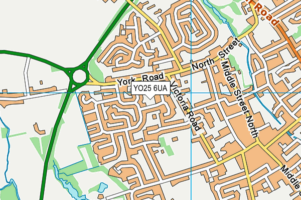 YO25 6UA map - OS VectorMap District (Ordnance Survey)