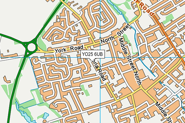 YO25 6UB map - OS VectorMap District (Ordnance Survey)
