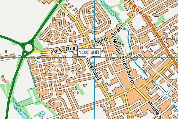 YO25 6UD map - OS VectorMap District (Ordnance Survey)
