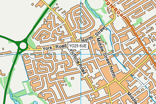 YO25 6UE map - OS VectorMap District (Ordnance Survey)