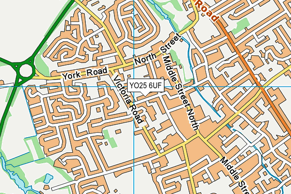 YO25 6UF map - OS VectorMap District (Ordnance Survey)
