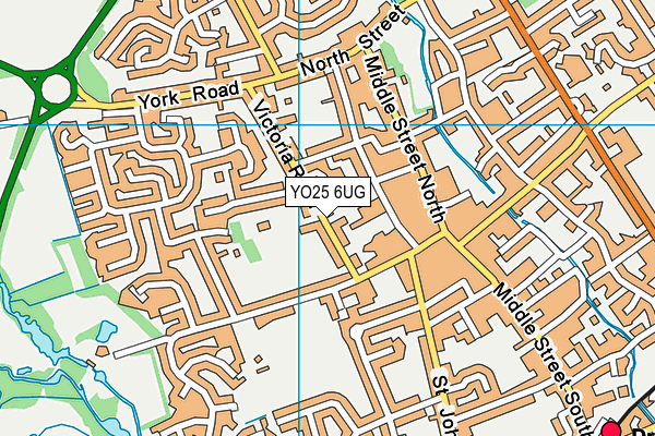 Kings Mill School map (YO25 6UG) - OS VectorMap District (Ordnance Survey)