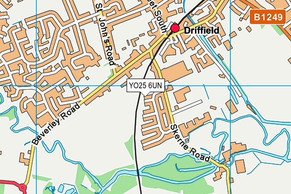 YO25 6UN map - OS VectorMap District (Ordnance Survey)