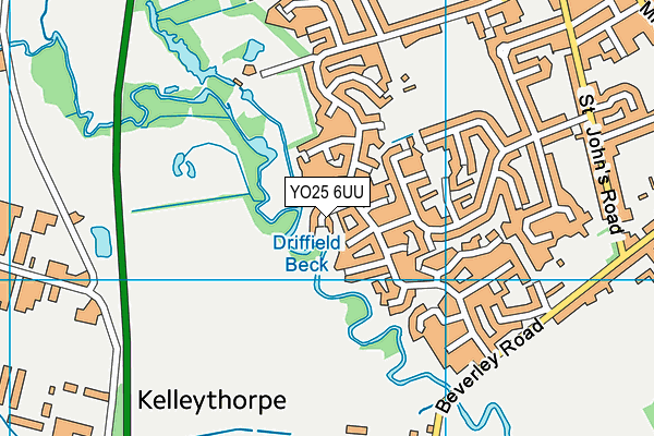 YO25 6UU map - OS VectorMap District (Ordnance Survey)