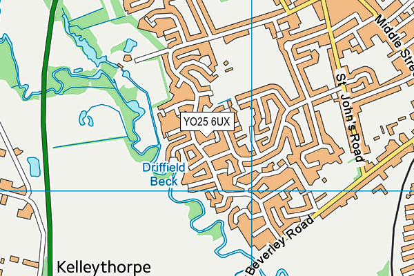YO25 6UX map - OS VectorMap District (Ordnance Survey)