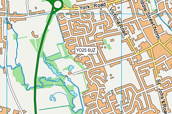 YO25 6UZ map - OS VectorMap District (Ordnance Survey)
