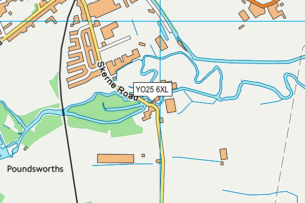 YO25 6XL map - OS VectorMap District (Ordnance Survey)