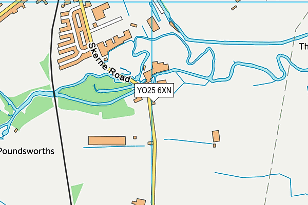 YO25 6XN map - OS VectorMap District (Ordnance Survey)