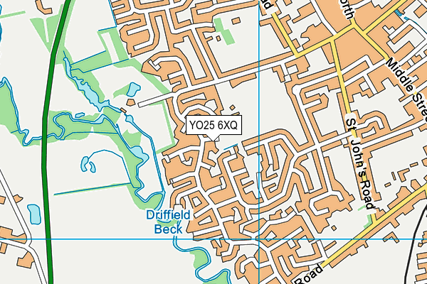YO25 6XQ map - OS VectorMap District (Ordnance Survey)