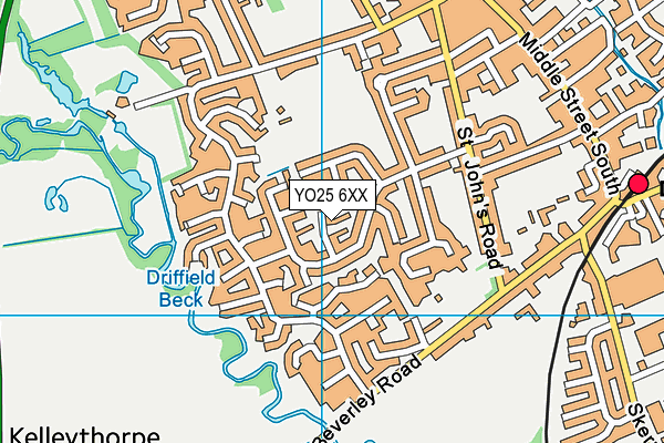 YO25 6XX map - OS VectorMap District (Ordnance Survey)