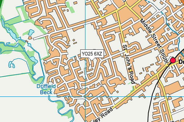 YO25 6XZ map - OS VectorMap District (Ordnance Survey)