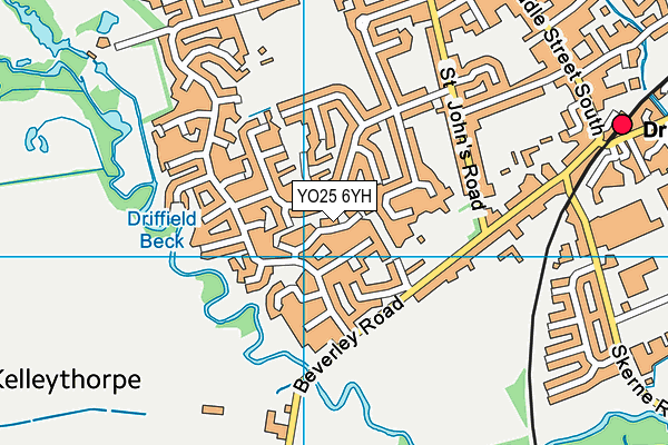 YO25 6YH map - OS VectorMap District (Ordnance Survey)