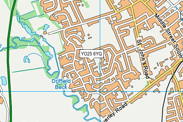 YO25 6YQ map - OS VectorMap District (Ordnance Survey)
