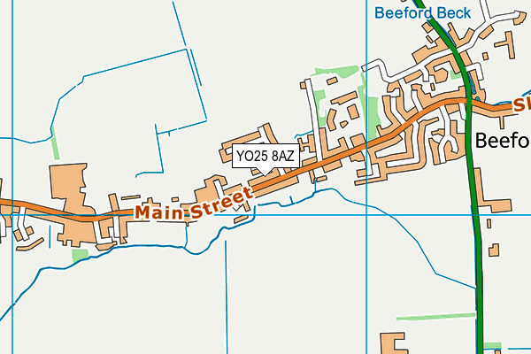 YO25 8AZ map - OS VectorMap District (Ordnance Survey)
