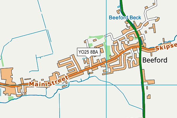 YO25 8BA map - OS VectorMap District (Ordnance Survey)