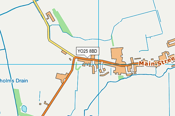 YO25 8BD map - OS VectorMap District (Ordnance Survey)