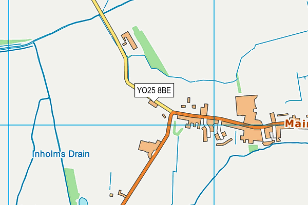 YO25 8BE map - OS VectorMap District (Ordnance Survey)