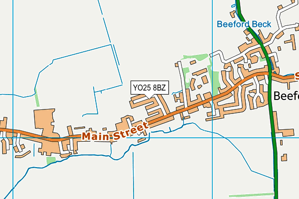 YO25 8BZ map - OS VectorMap District (Ordnance Survey)