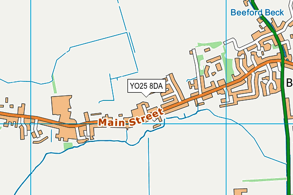 YO25 8DA map - OS VectorMap District (Ordnance Survey)