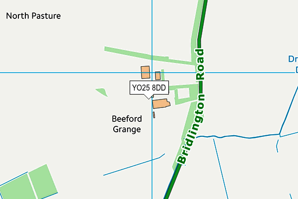 YO25 8DD map - OS VectorMap District (Ordnance Survey)