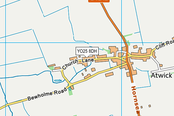YO25 8DH map - OS VectorMap District (Ordnance Survey)