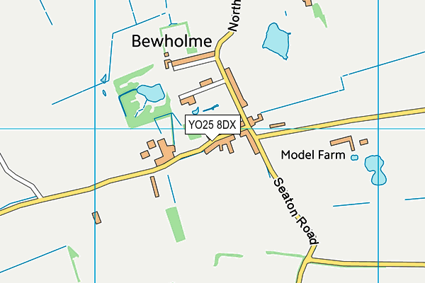 Bewholme Cp School (Closed) map (YO25 8DX) - OS VectorMap District (Ordnance Survey)