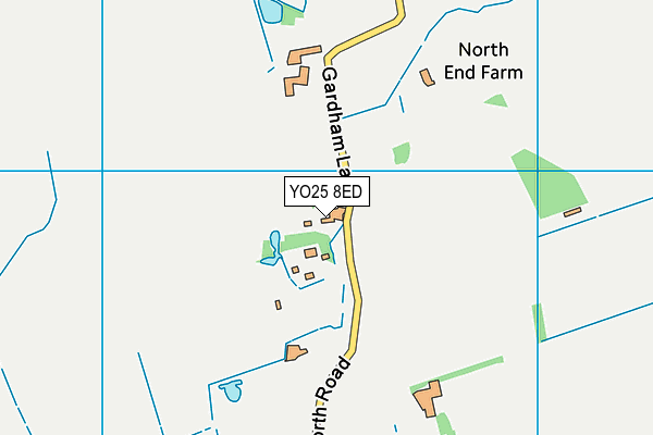 YO25 8ED map - OS VectorMap District (Ordnance Survey)