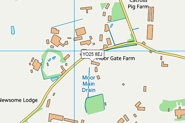 YO25 8EJ map - OS VectorMap District (Ordnance Survey)