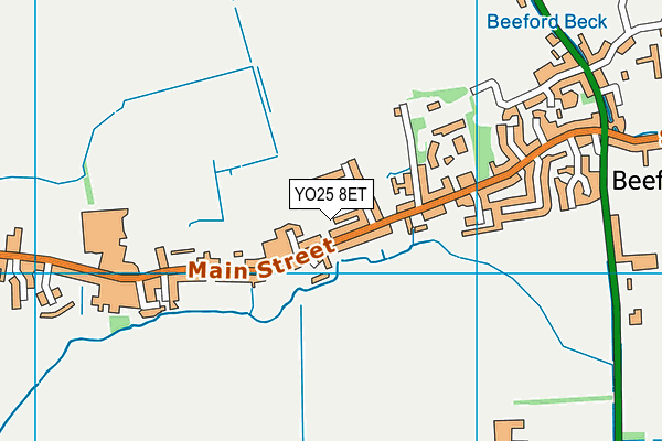YO25 8ET map - OS VectorMap District (Ordnance Survey)