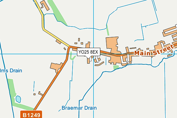 YO25 8EX map - OS VectorMap District (Ordnance Survey)
